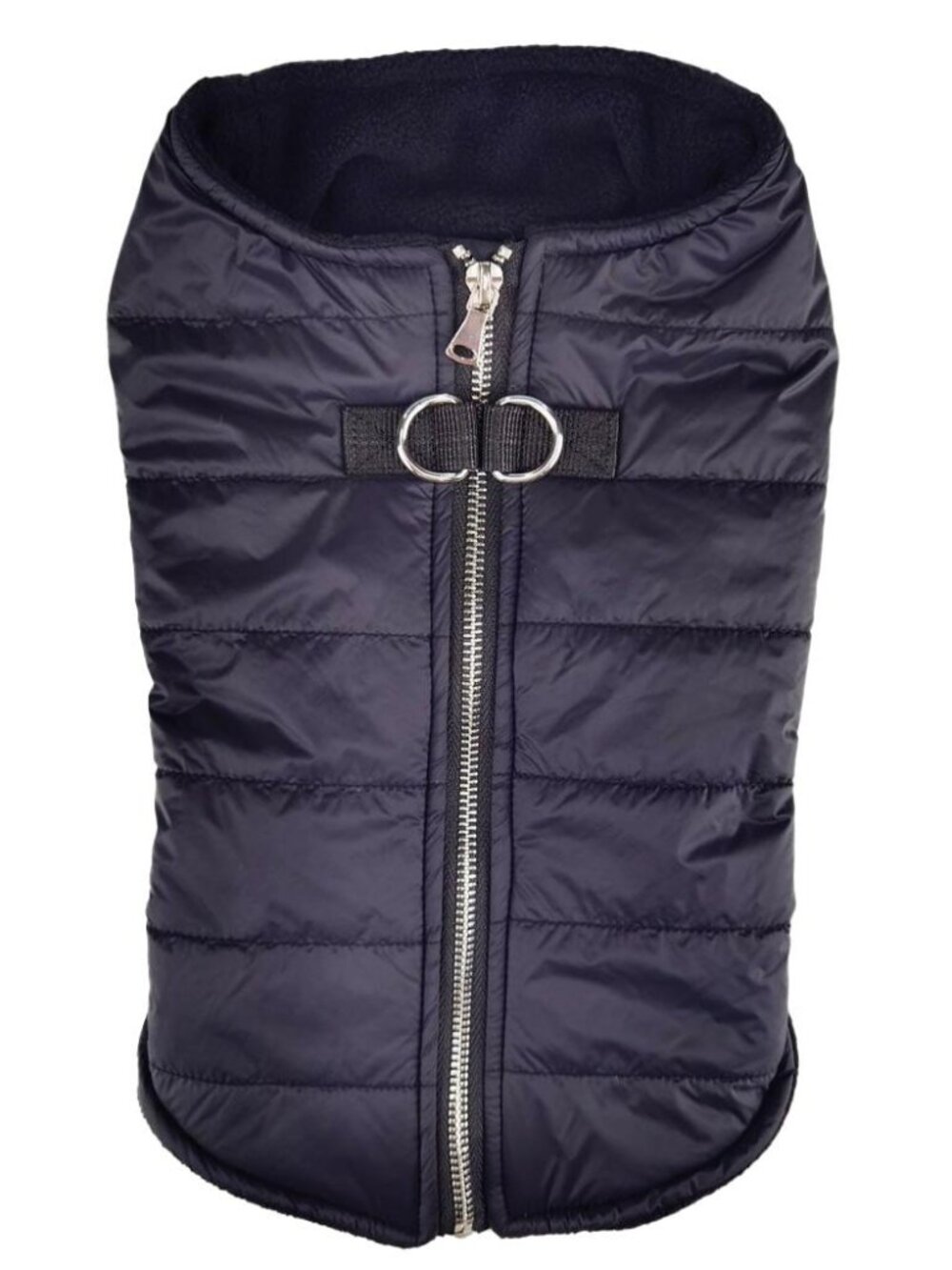 Doggie Design Zip-up Dog Puffer Vest - Black